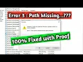 Error 3 The system cannot find the path specified COMPUTER MASTER