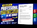 Word Hack Build a Reusable Letter Template for Business Personal Use