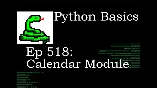 Python Basics Calendar Module