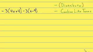 2 1 55 Simplify the Expression - Distribute then Combine