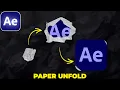 PAPER UNFOLD Effect in After Effects Ali Abdaal Paper Effect