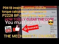 P061b INTERNAL CONTROL MODULE TORQUE CALCULATION BP CIRCUIT LOW INTPUT MAZDA 6