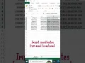 #Excel to #autocad coordinates import