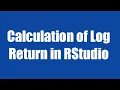 21 Calculation of Return using RStudio