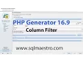 PHP Generator 16 9 new features Part 1 Column Filter