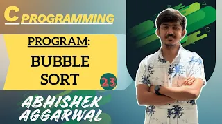 Program Bubble sort to arrange array in ascending order C Programming Abhishek Aggarwal