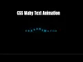 how to make CSS Wavy Text Animation Effects Using HTML CSS CSS Animation Effects