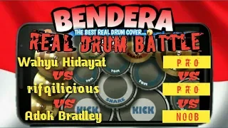 Download REAL DRUM BATTLE - Cokelat - Bendera (New Version) - Wahyu Hidayat Vs Rifqilicious Vs Adok Bradley MP3