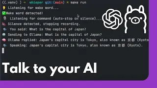 Voice to Voice AI with Python Wake Word Whisper Ollama TTS - Full Pipeline Demo