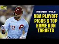 NBA Playoff Picks Dinger Tuesday Targets and HR Parlay on April 21 Dimers Sports Betting Podcast