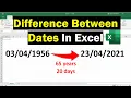 How To Calculate Difference Between 2 Dates In Excel Years Months Days
