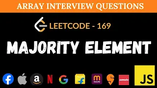 Majority Element - Leetcode 169 Moore Voting Algorithm in JavaScript