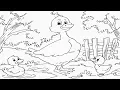 Drawing Coloring Pages The Little Ducks Learn Colors