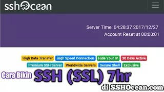 Cara Bikin SSH SSL 7hr di SSHOcean com