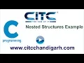 Tutorial on Nested Structure Example in C language