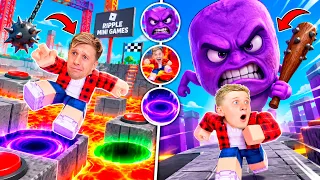 Смогу ли я Выжить в Мини Играх? и Как Победить гигантскую Голову в Роблокс?