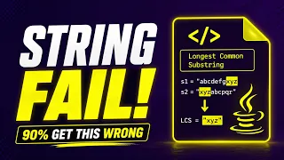 Find Longest Common Substring between two strings Java Interview Question