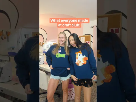 RESULTS: what everyone made at craft club🎃🧵 #craftclub #halloween #shorts #applique