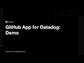 GitHub app for Datadog Demo