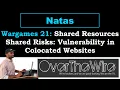 Natas 21 Shared Resources Shared Risks Vulnerability in Colocated Websites OverTheWire Wargames