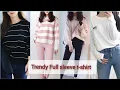 Download Lagu fashionable trendy full sleeve t-shirt for girls and women
