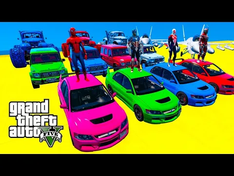 Download MP3 GTA V Mega Ramp Boats, Cars, Motorcycle with Trevor and Friends New Stunt Map Challenge