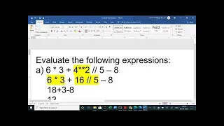 OPERATOR PRECEDENCE EVALUATE EXPRESSION PYTHON