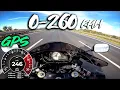 Suzuki GSX-R 600 0-260 GPS - TOP SPEED