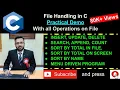 File Handling in C - INSERT UPDATE DELETE SORT SEARCH of STUDENT RECORD
