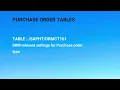 SAP Purchase Order PO Tables list