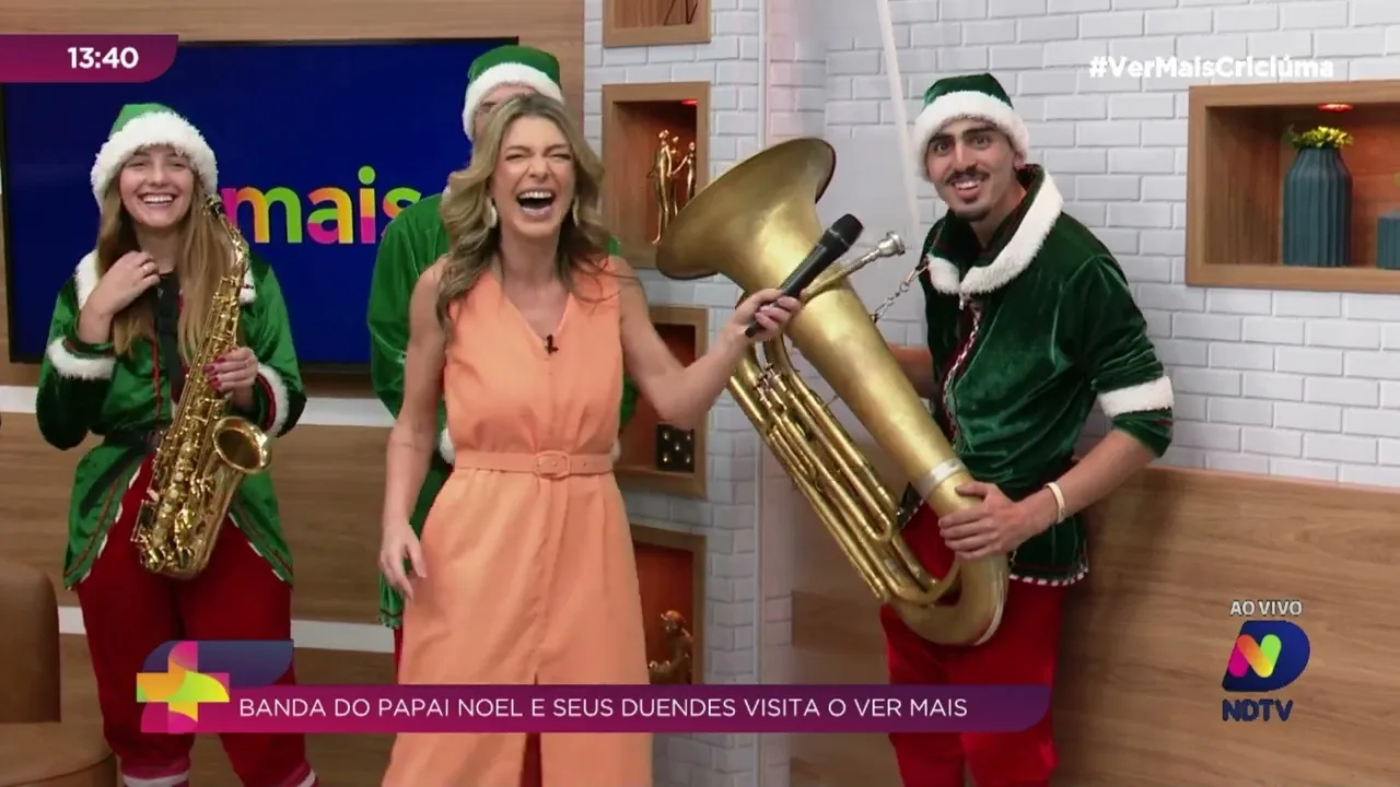 Magia do Natal: Banda do Papai Noel e Seus Duendes traz a animação natalina ao Ver Mais