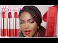 EVERY RED SHADE OF FENTY BEAUTY ICON LIPSTICKS SWATCHES REVIEW ON DARK SKIN