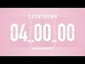 4 Hour Countdown Timer 🌸 Flip Clock with Simple Beeps 🔔