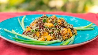 The most delicious Mexican Quinoa Salad of all times. Healthy avocado, protein-rich black beans, a b. 