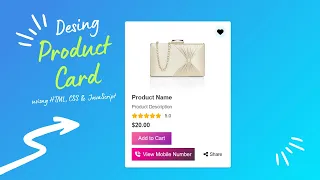 Product Card design using HTML CSS JavaScript Web Development Arif Islam