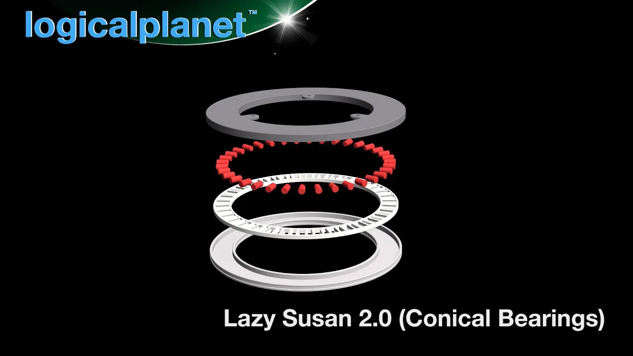 Lazy Susan Mechanism 2.0 (Conical Bearings)
