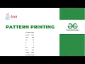 Solving Pattern Printing Problem on GeeksForGeeks using Java Logic Code Explained Step-by-Step