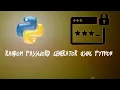 Password Generator using PYTHON in tamil