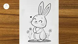 Cute bunny drawing || Easy drawing ideas for beginners || Easy bunny drawing step by step