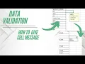 Master DATA VALIDATION CELL MESSAGE in Excel Restrict Control Inputs Like a Pro