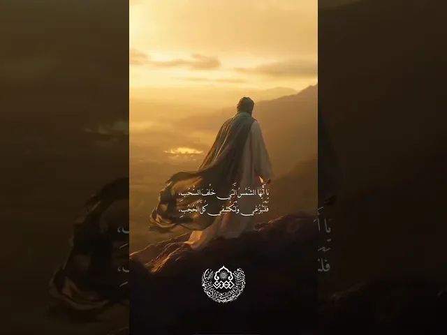 ⁣يا أيها الشمس التي خلف السحب ...