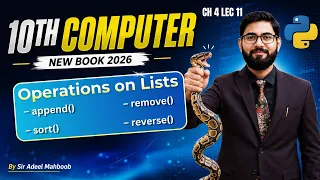 Operations on lists append remove sort reverse in python
