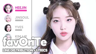 Download LOONA - favOriTe (Line Distribution + Lyrics Color Coded) PATREON REQUESTED MP3