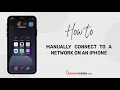iPhone - How To Manually Connect To A Network So easy
