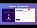 Responsive Contact Section Using HTML CSS devRasen Create A Complete Contact Section