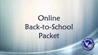 WLCSD Back-to-School Packet - Elementary