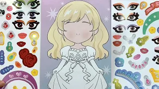 MAKE A FACE STICKER BOOK MAKE ELSA AND ARIEL MERMAID FACE