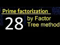 Prime factorization of 28 by factor tree method Factor tree of 28 How to find prime factors