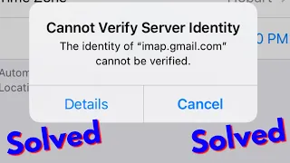 Fix iPhone cannot verify server identity The identity of imap gmail com cannot be verified ios 14