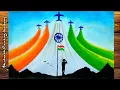 how to draw Republic day drawing easy independence day painting